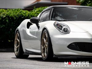 Alfa Romeo 4C Carbon Fiber Side Skirt Set - Shark Fin